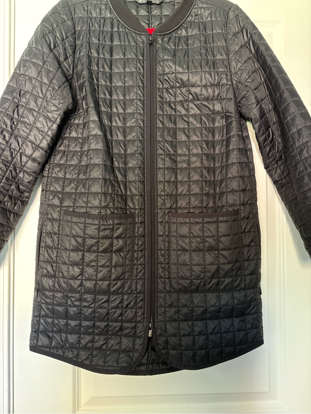 Athleta Quilted Longline Black Puffer Coat - Picture 6 of 7